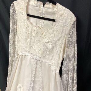 jcpenney Ivory Lace Long-Sleeve Wedding Dress